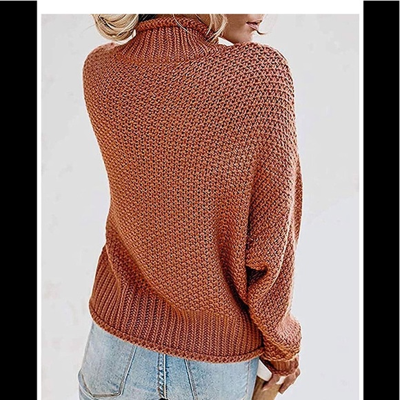 🆕Chunky Turtleneck Batwing Sleeve Knitted Sweater - Picture 3 of 3